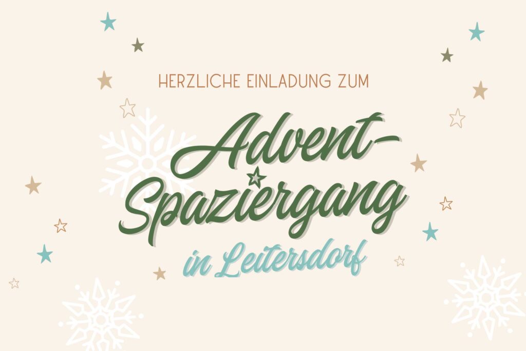 Advent Spaziergang Schriftzug